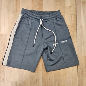 Palm Angels Classic Track Shorts Green White Stripe Logo Size Small